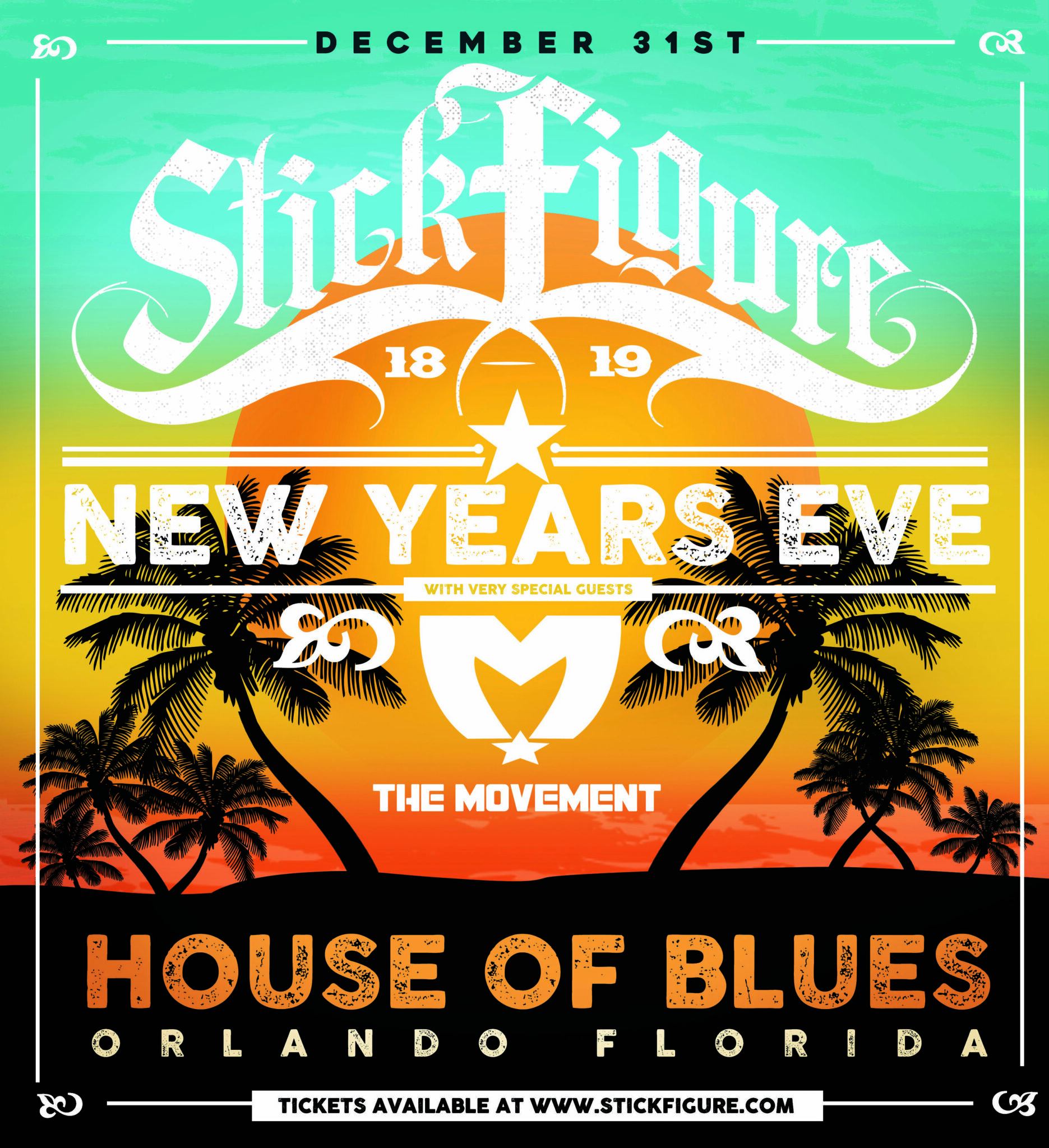 Stick Figure New Years Eve with special guests The Movement Stick Figure