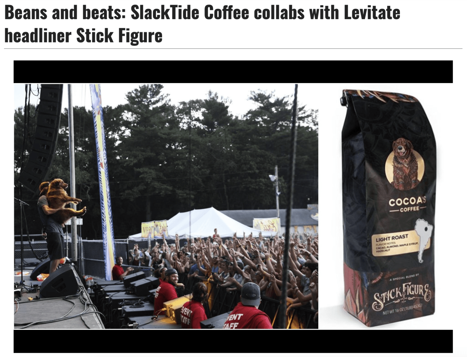 Beans and beats SlackTide Coffee collabs with Levitate headliner Stick