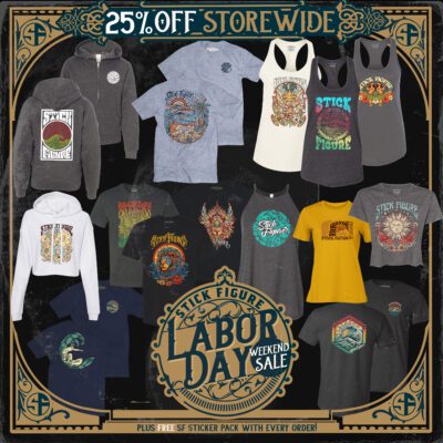 Labor Day Sale – 25% off on the entire Stick Figure store + a free sticker pack